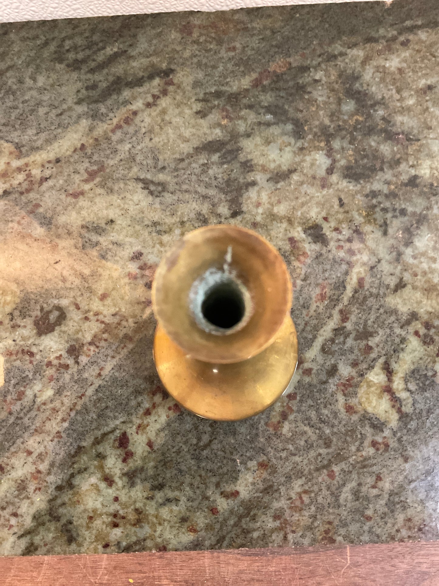Vtg 6” Small Brass Vase