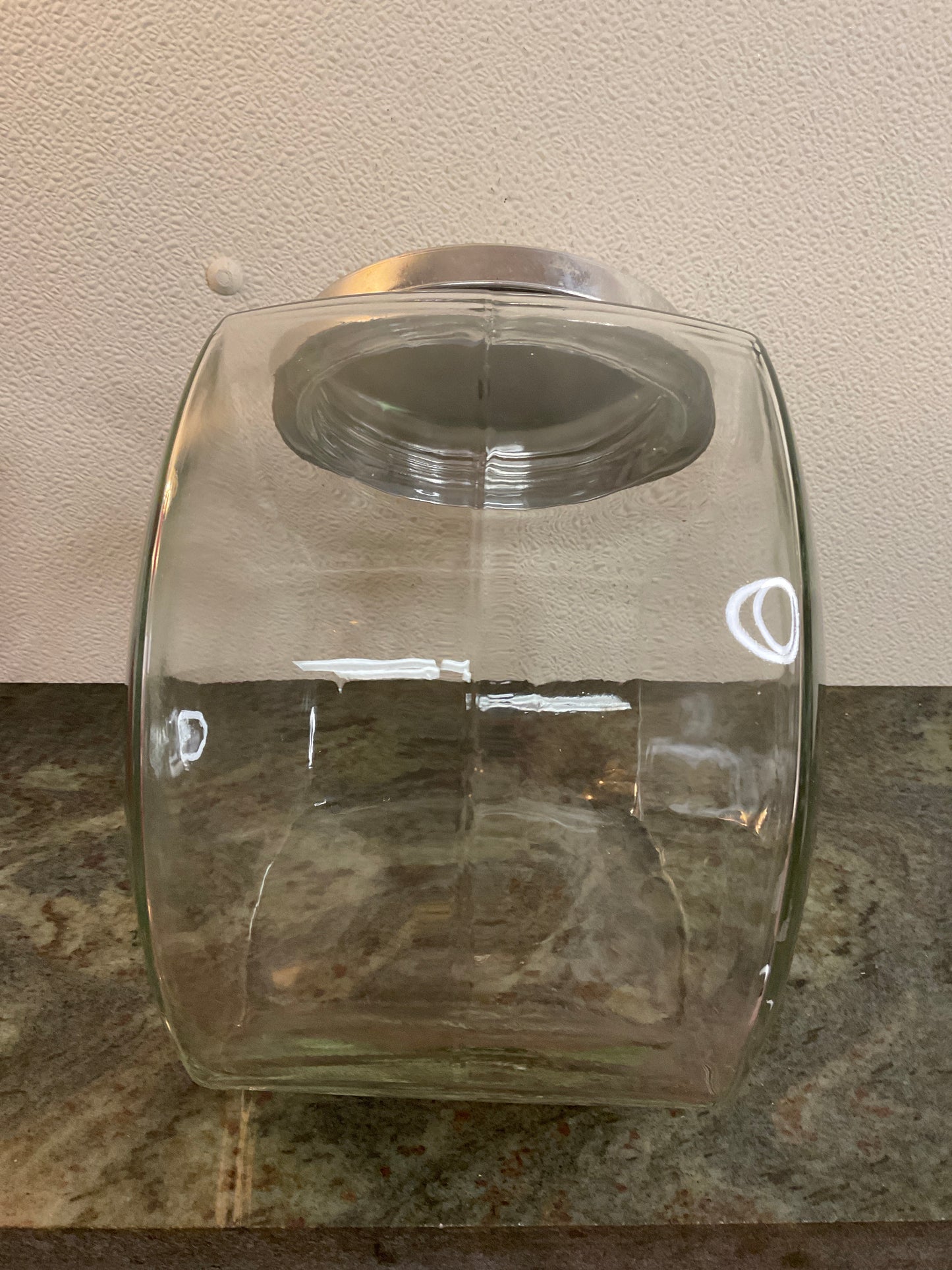 Vintage Anchor Hocking Slanted Glass Candy Jar