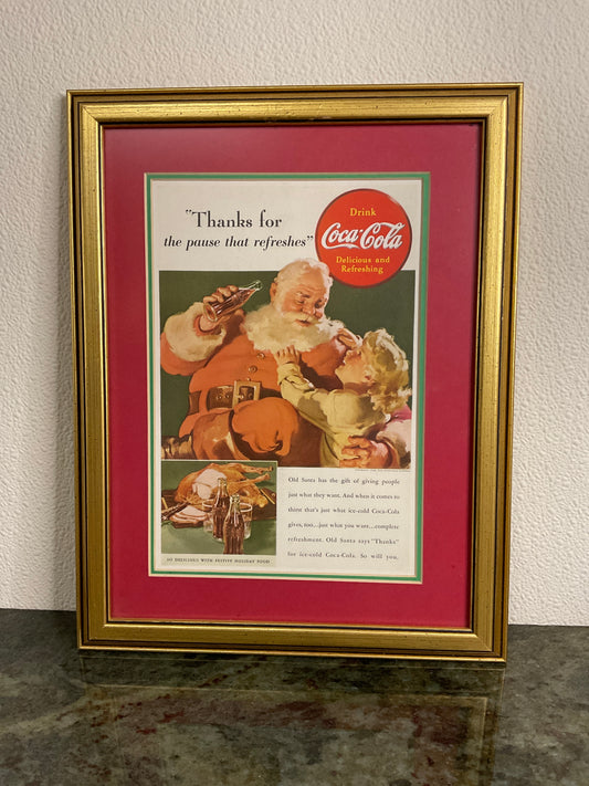Coca Cola Santa Advertisement Print