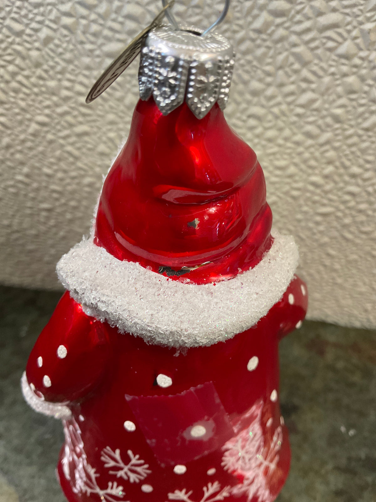 Pier One Santa Glass Ornament