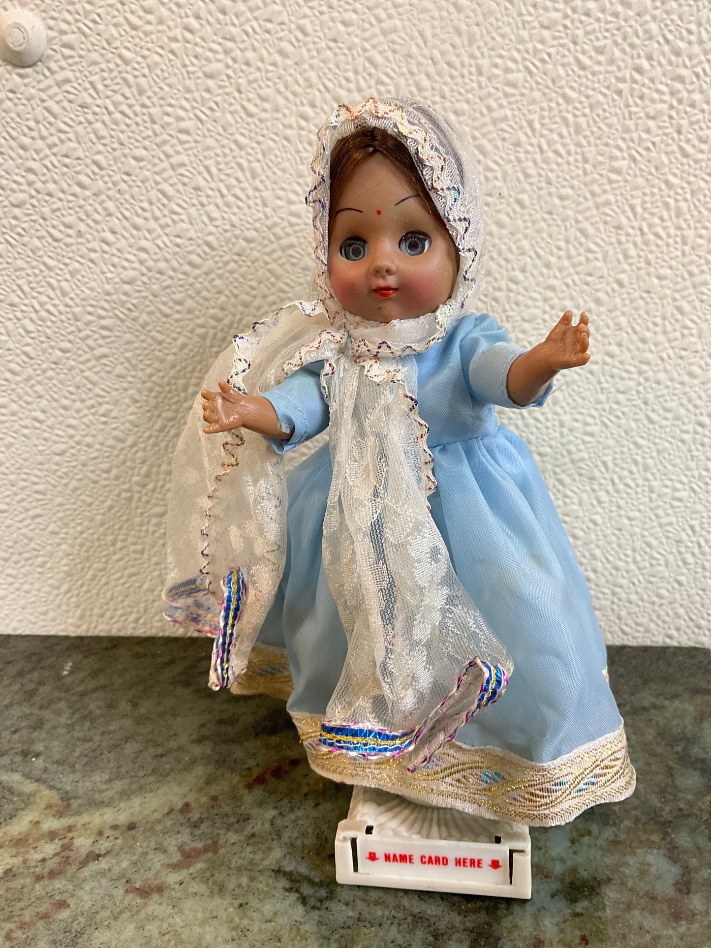 Vtg India Dream Maker Doll w/stand