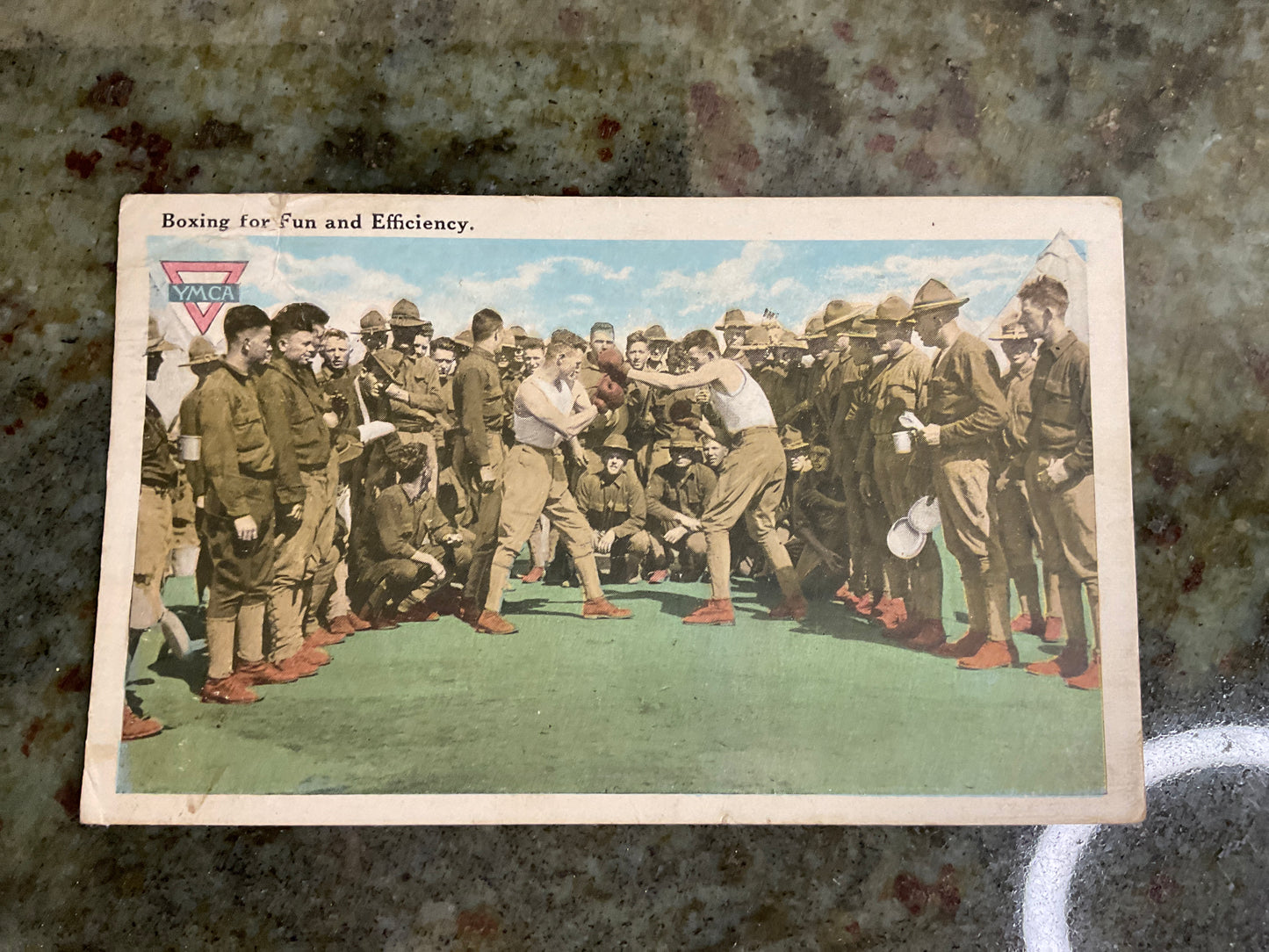 YMCA Boxing Post Card 1918