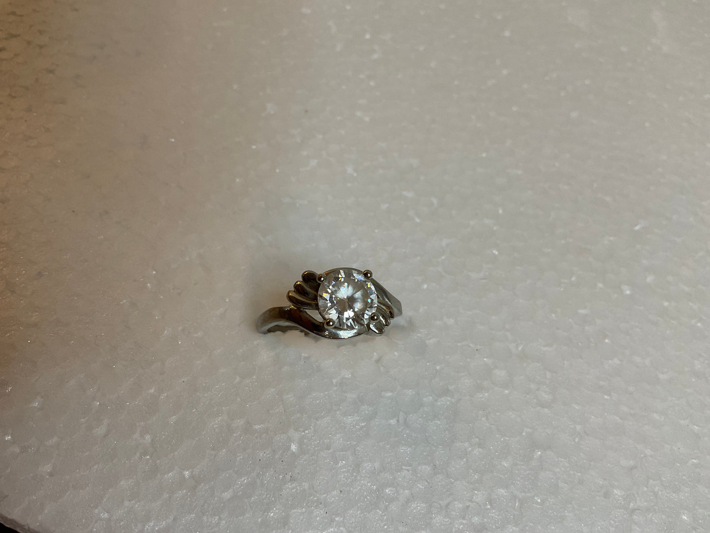 Silvertone Cubic Zirconia Ring