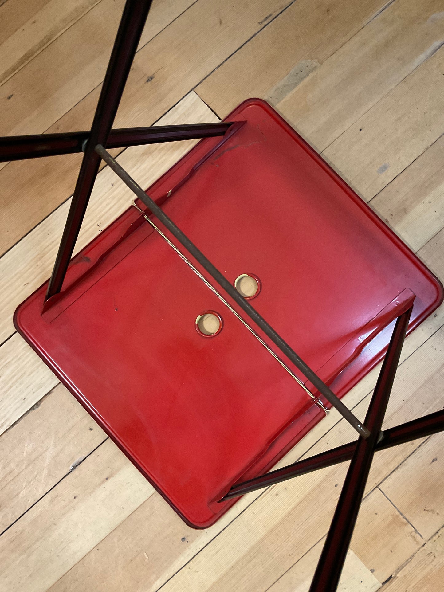 Vintage 1950’s Metal Atomic Folding TV Trays
