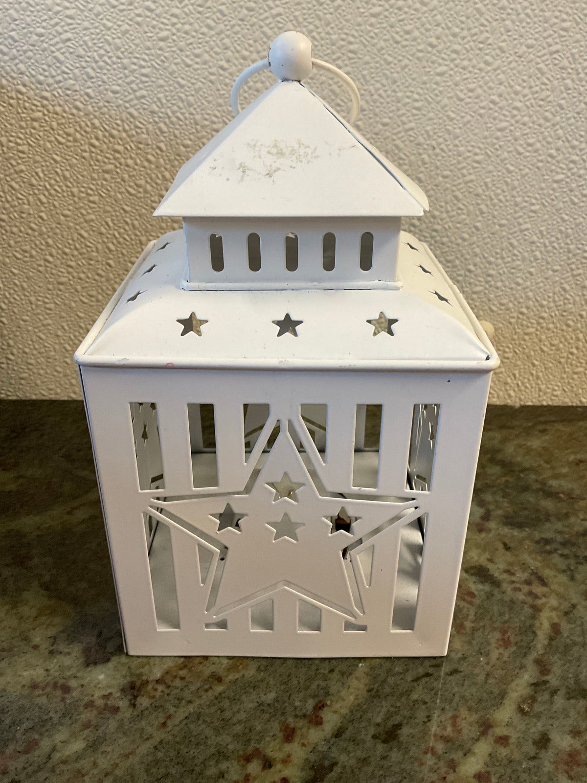 Metal Star White LED Light Lantern