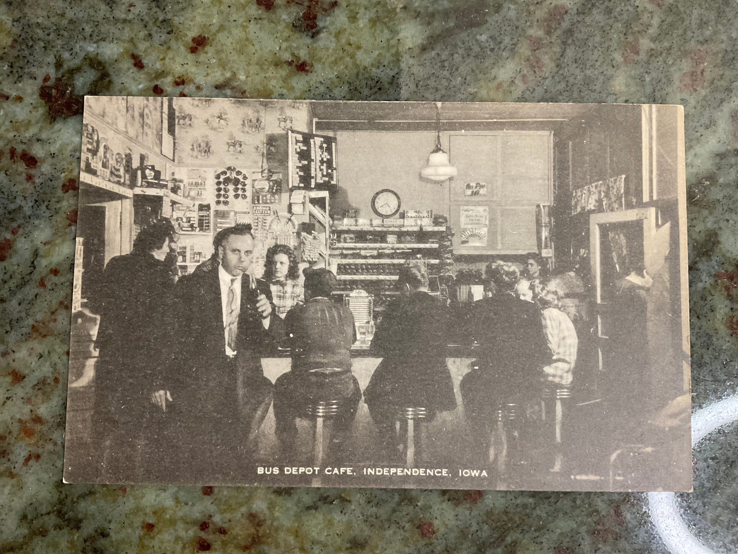 Bus Depot Cafe Independence IA Post Card
