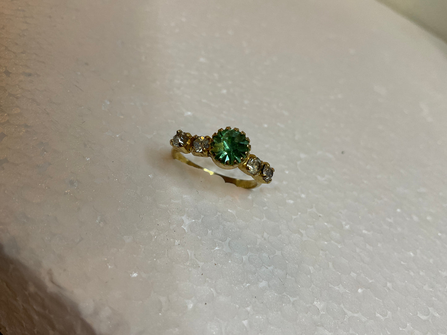Gold Tone Aqua Gemstone/Accent Stones Ring