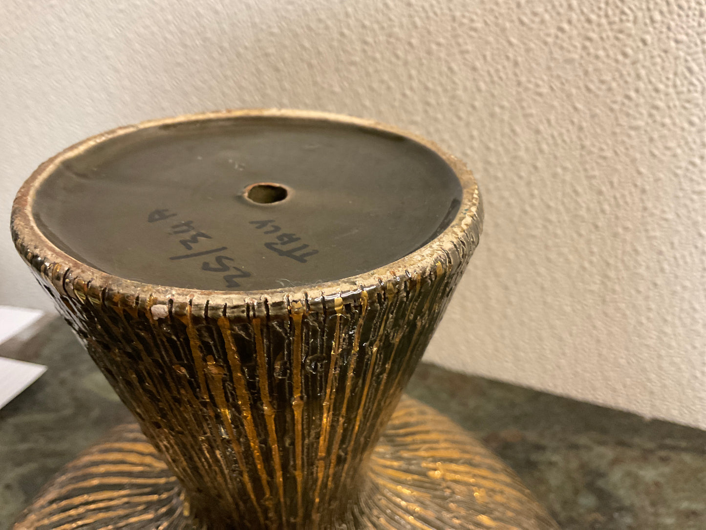 Bitossi of Aldo Londi Sgraffito  Seta Series Pedestal Compote Bowl