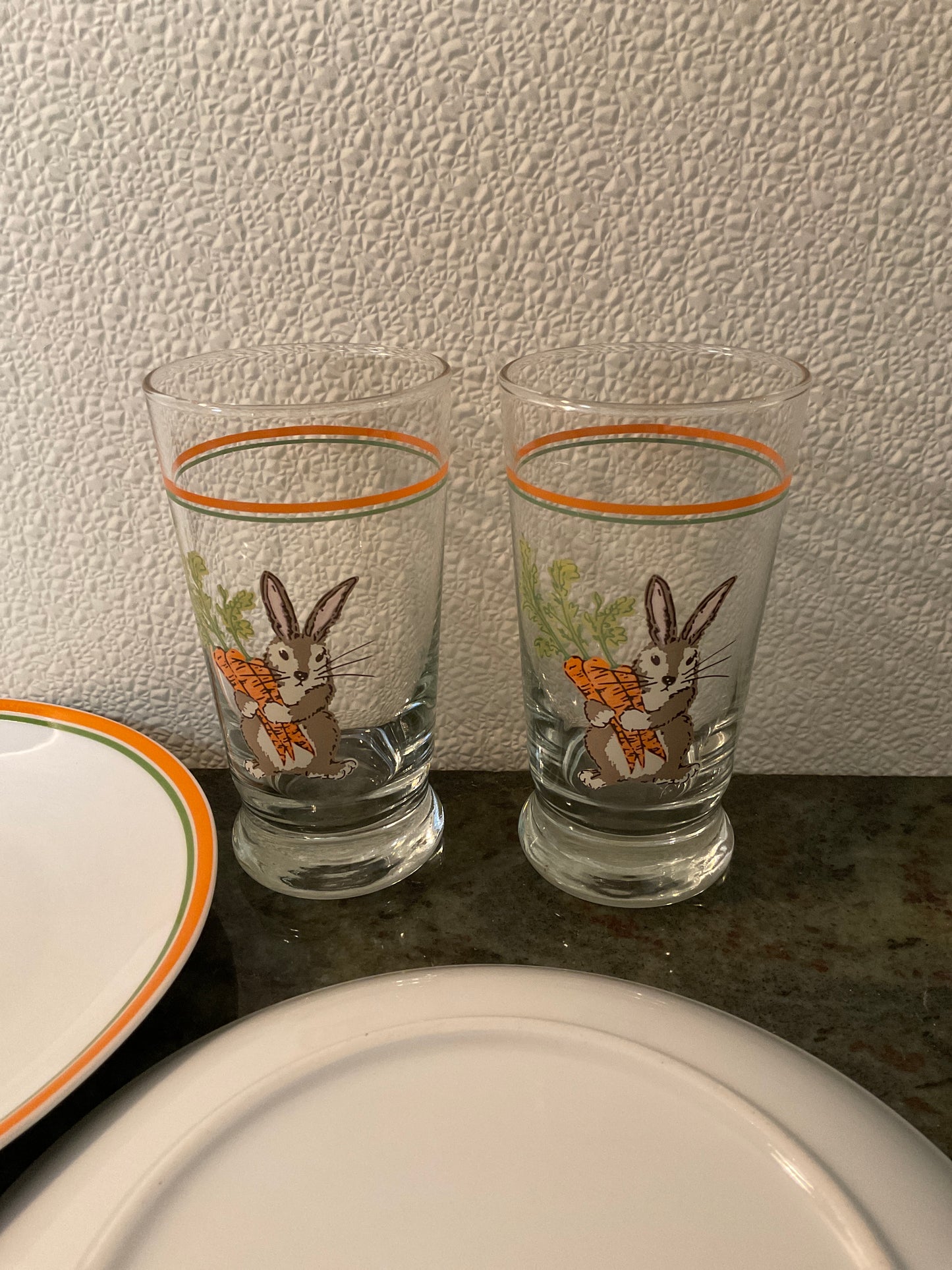 World Market Easter Bunny Dinning Set - Orange