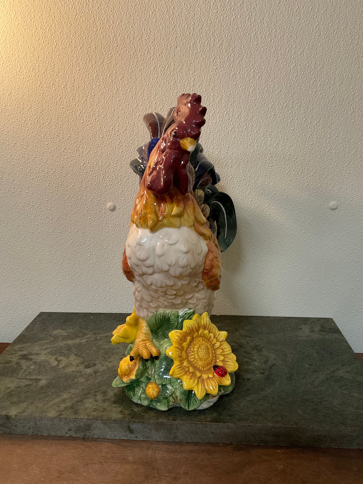 Fine Ceramic Colorful Tuscany Rooster Figurine