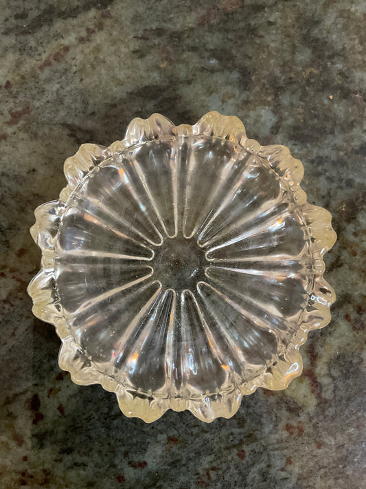 Vintage Hazel Atlas Fluted Glass Ashtray