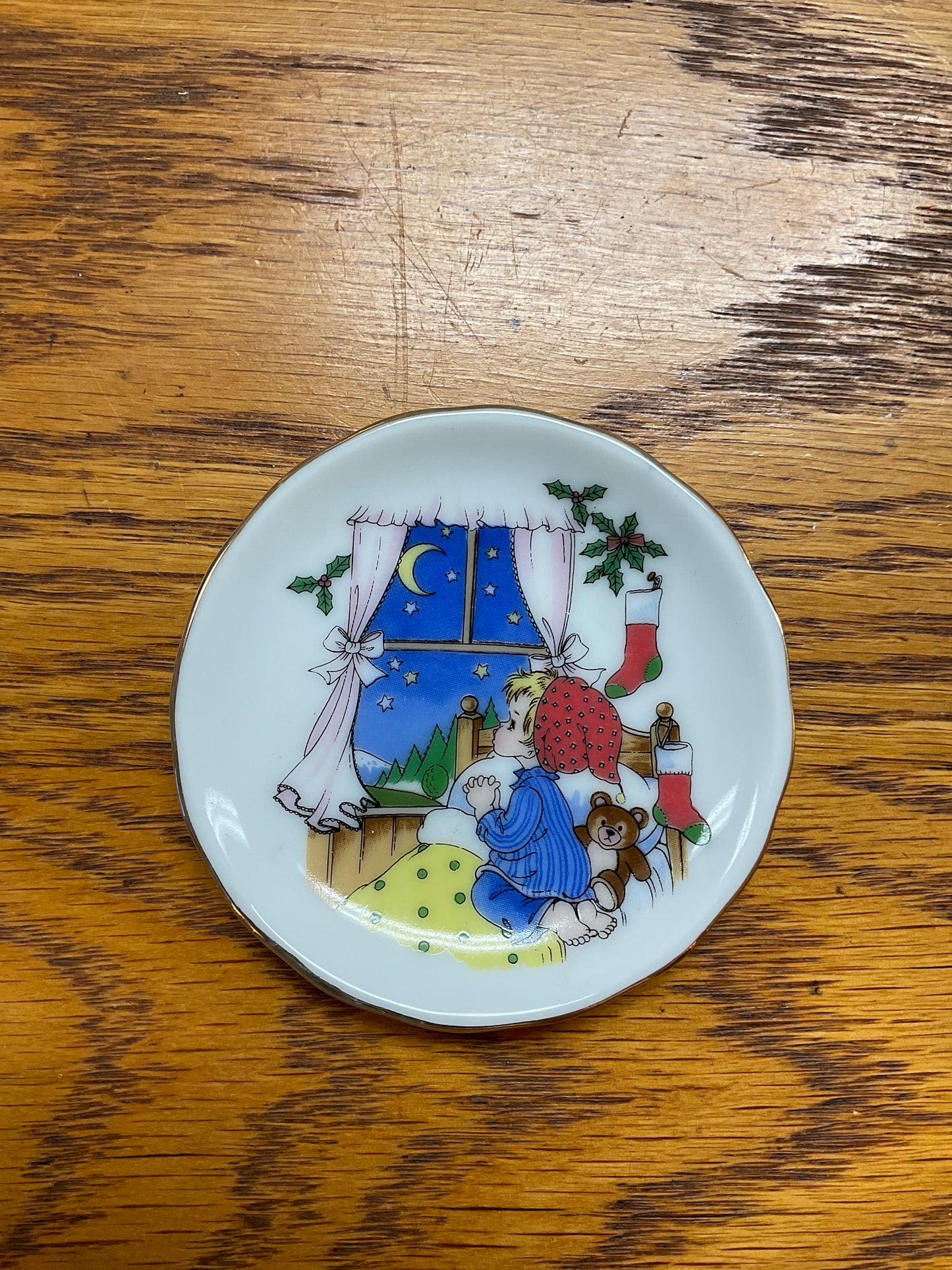 Vintage Christmas Plate Made In Japan