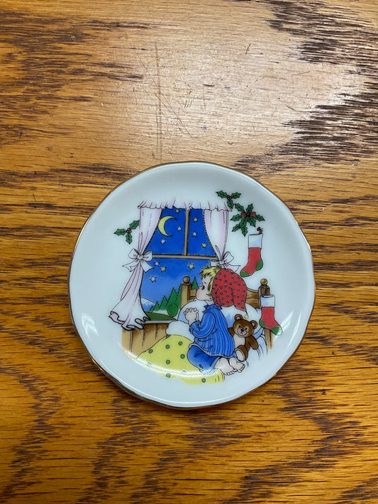Vintage Christmas Plate Made In Japan