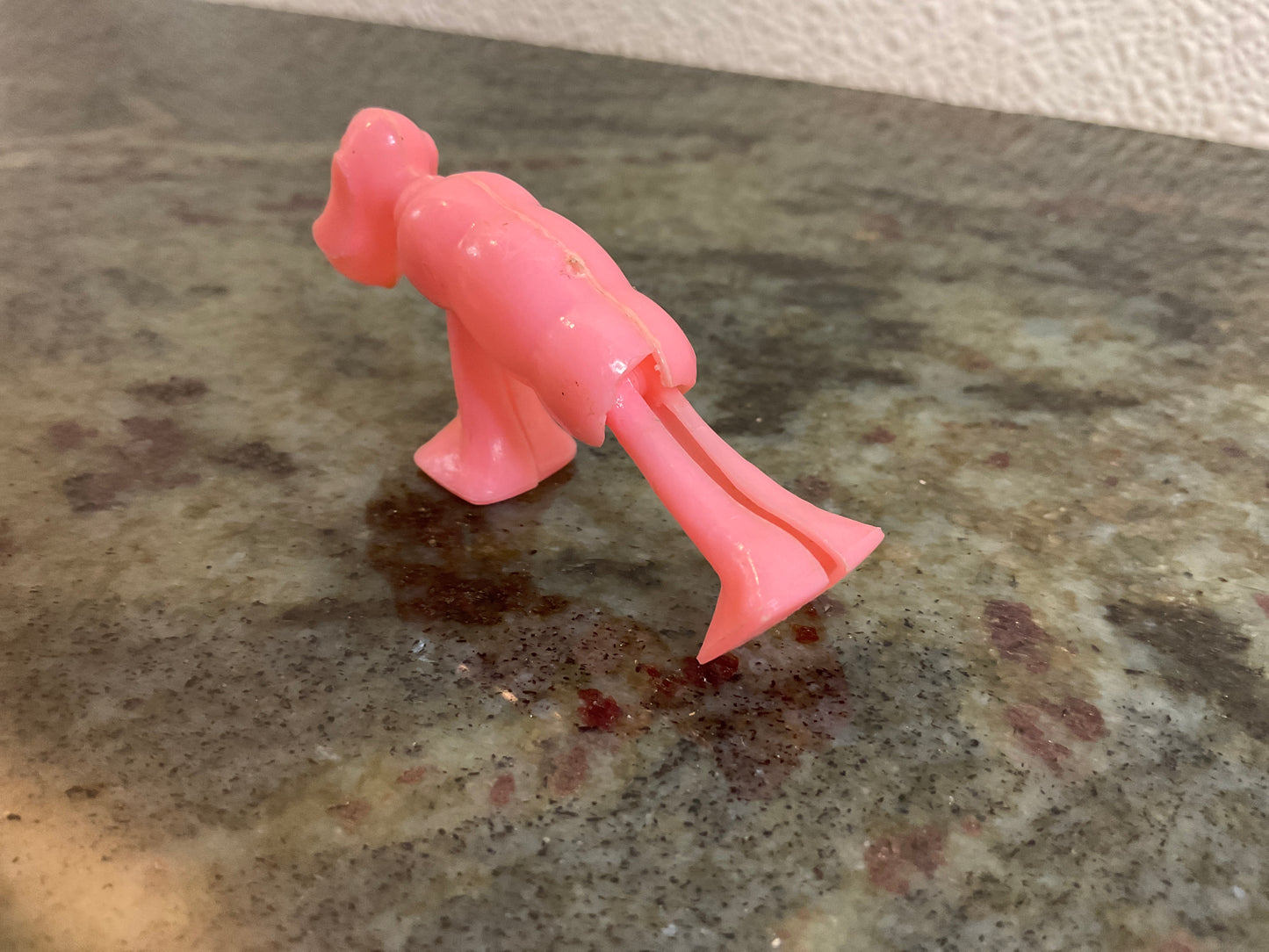 Space Walking Plastic Pink Dog