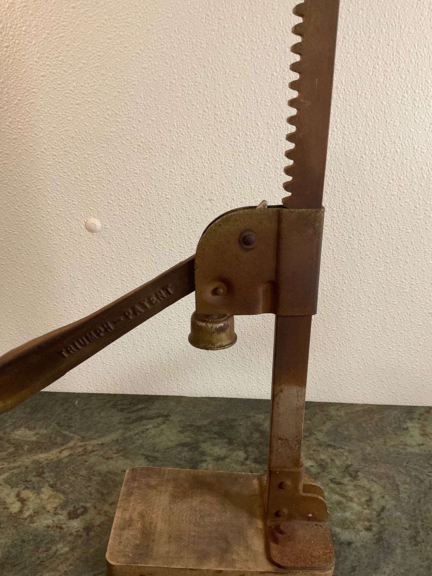 Antique Triumph Bottle Capper And Caps