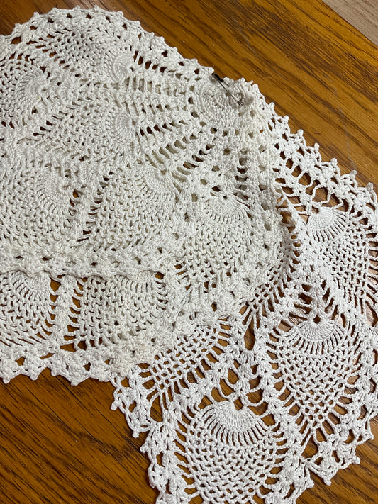 3 Piece Set of Handmade Crochet Doilies