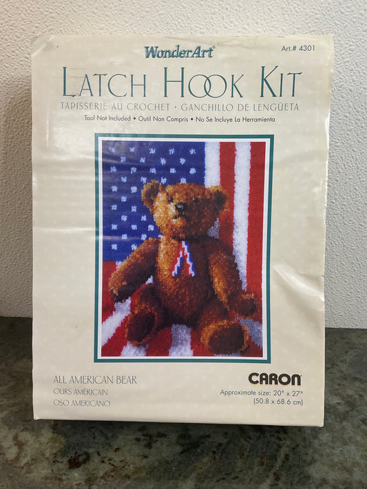All American Bear Latch Hook Kit