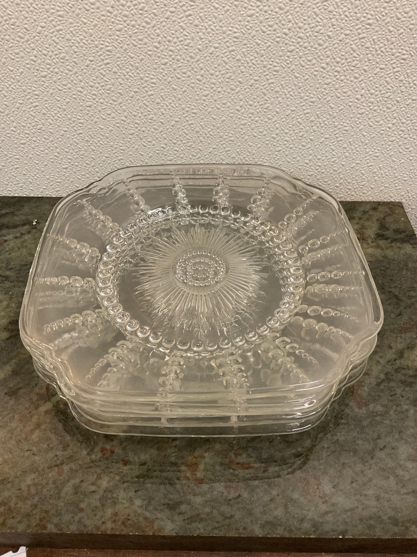 Set of 5 Federal Columbia Depression Glass Luncheon Plates