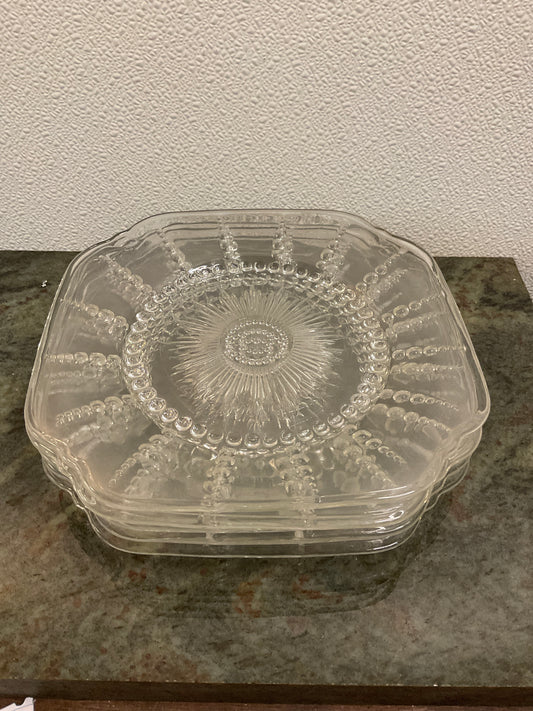 Set of 5 Federal Columbia Depression Glass Luncheon Plates