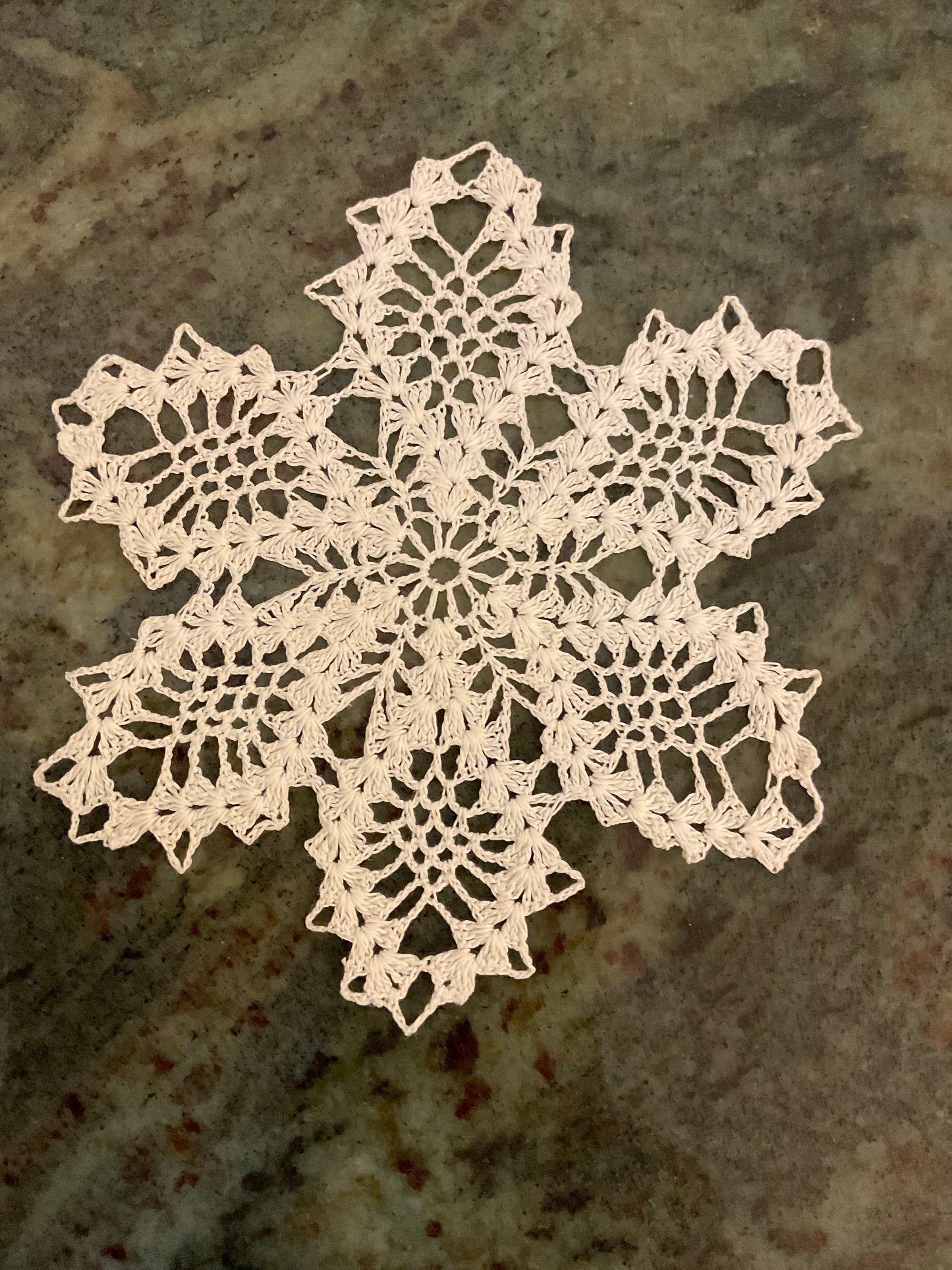 Crocheted Snowflake Doily
