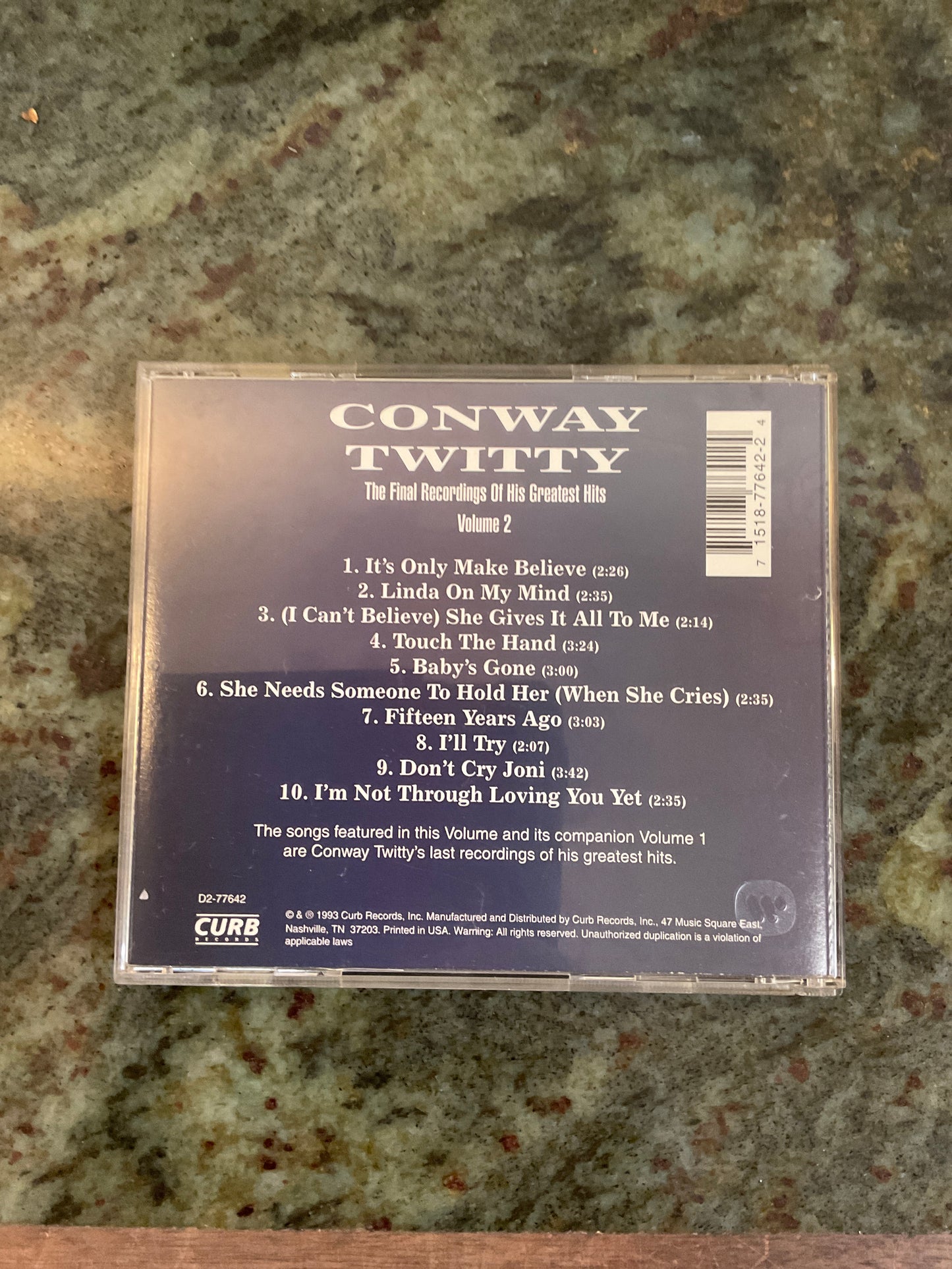 Conway Twitty The Final Recordings  Of His Greatest Hits Volume 2