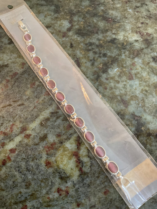 Pink Cat Eye Tennis Bracelet