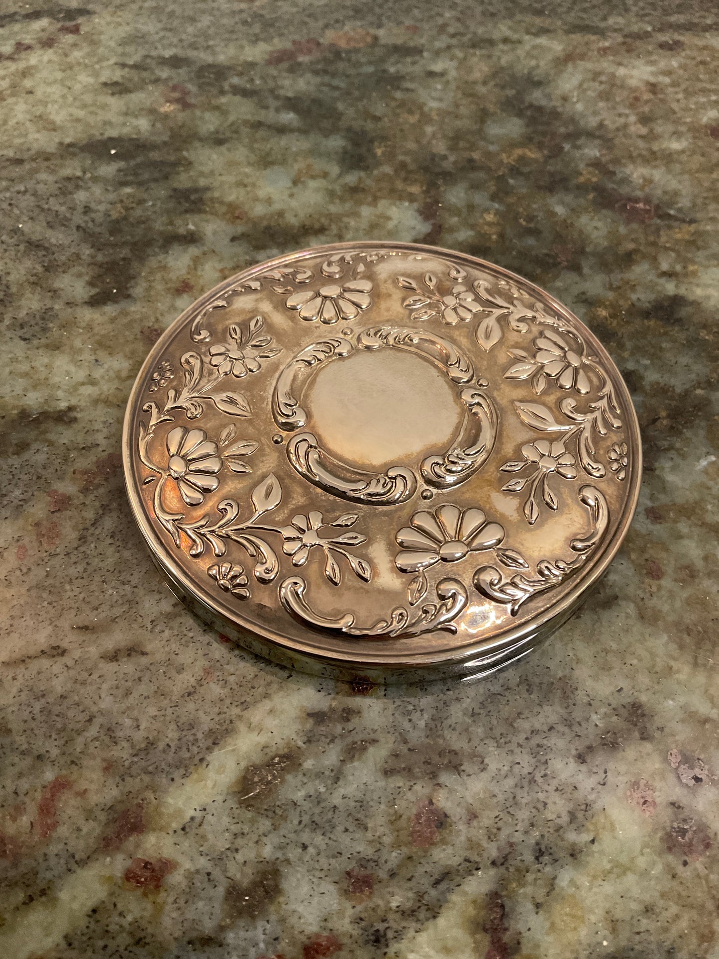 Vintage Silver Plated Small Mirror
