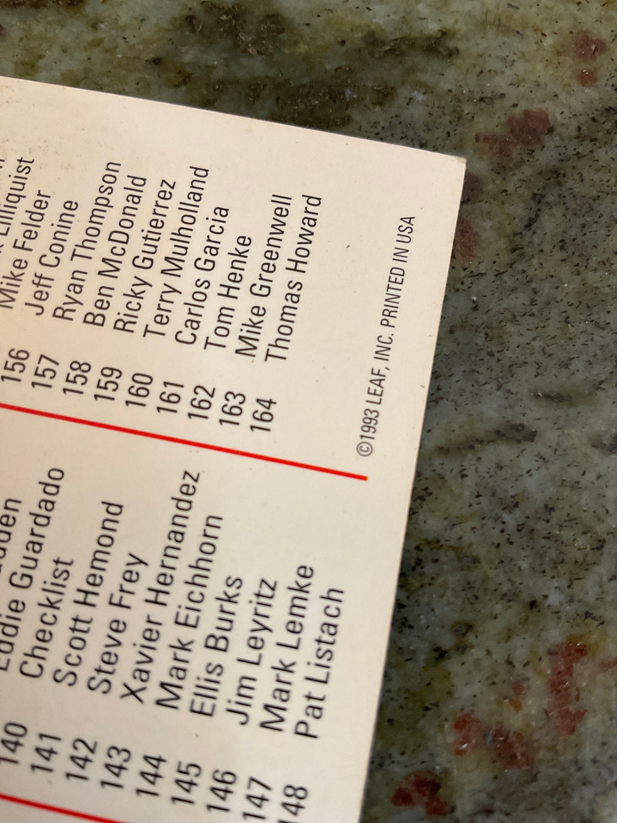 1994 Donruss Checklist 83-164 2000 Career Hits