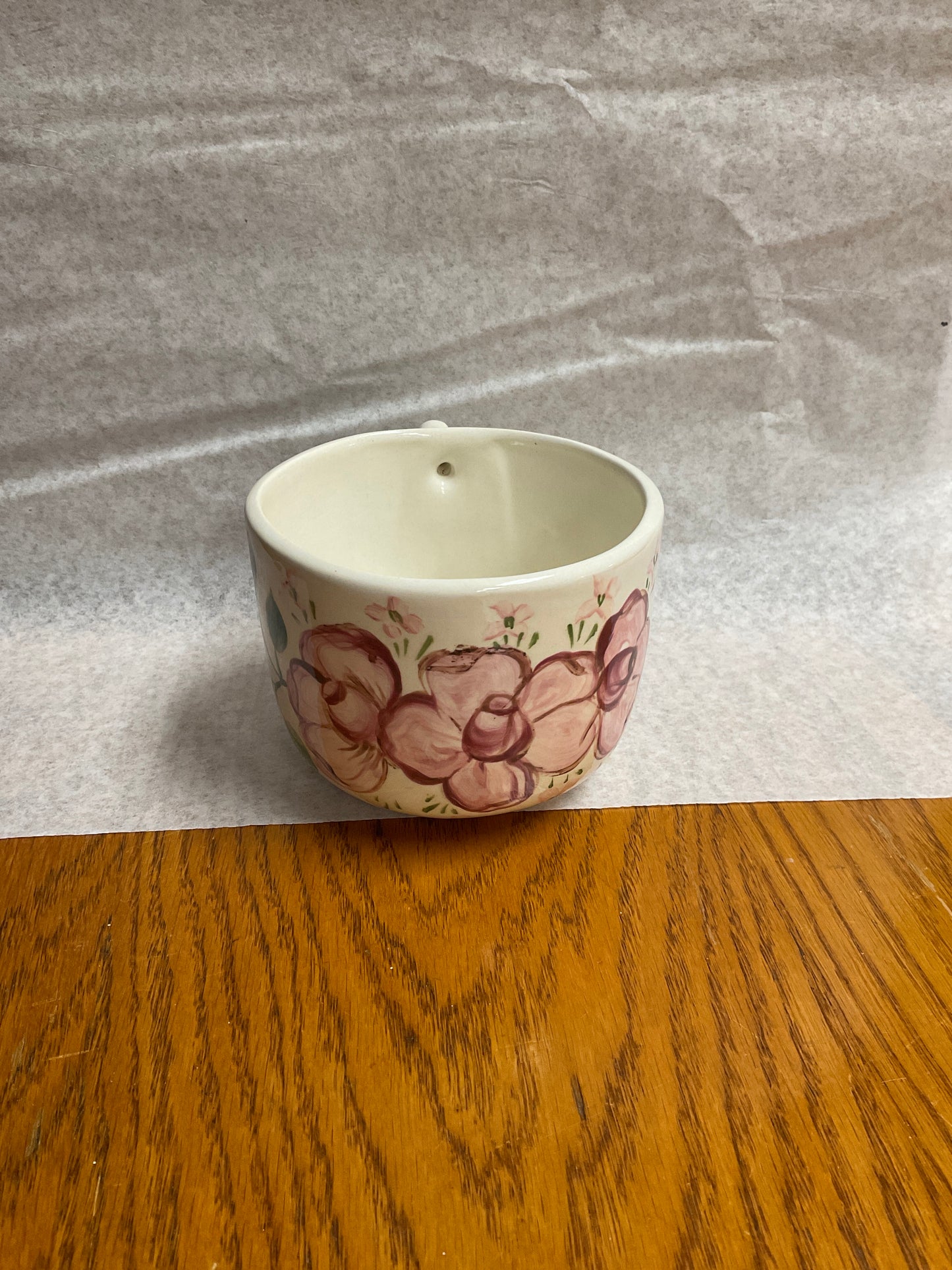 Vintage German Art Pottery Floral Soup Bowl “Handgemalt” signed by Widerstrom