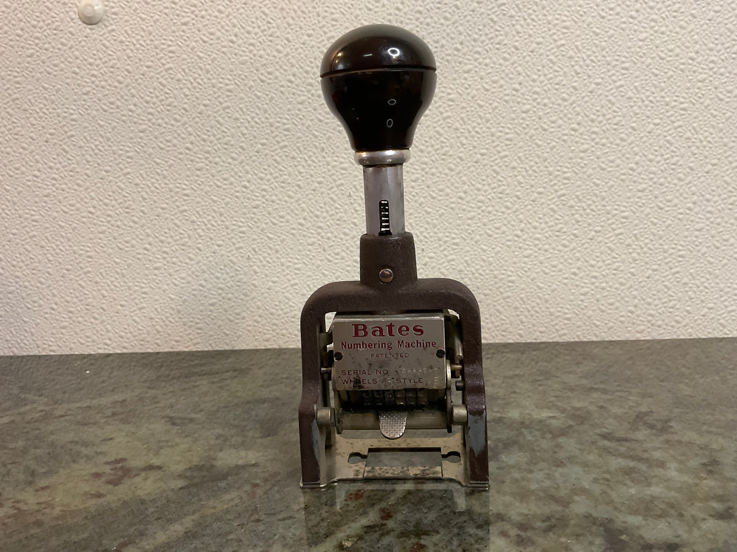 Vintage Bates Numbering Machine