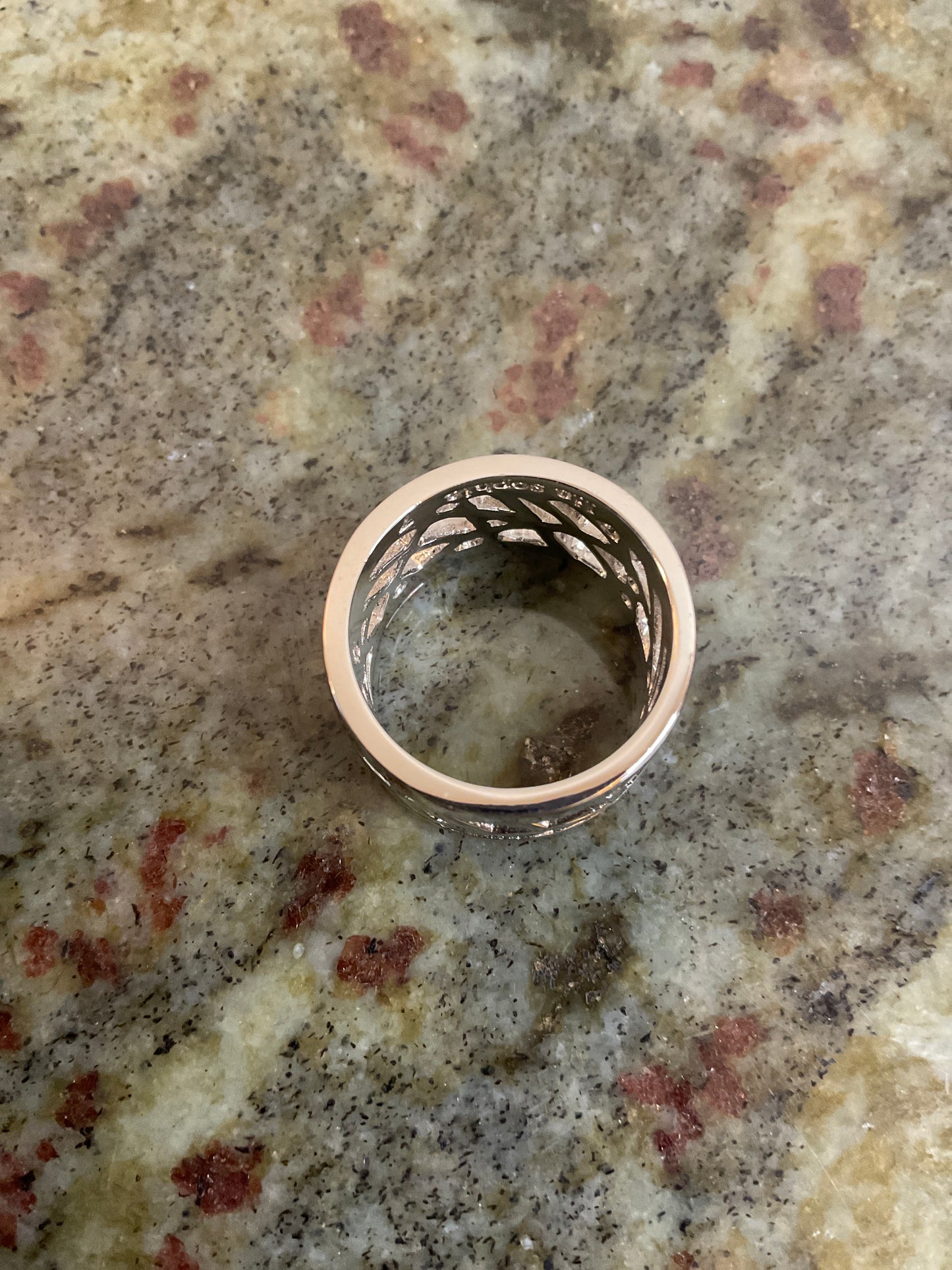 Lia Sophia Silver Tone Band Ring