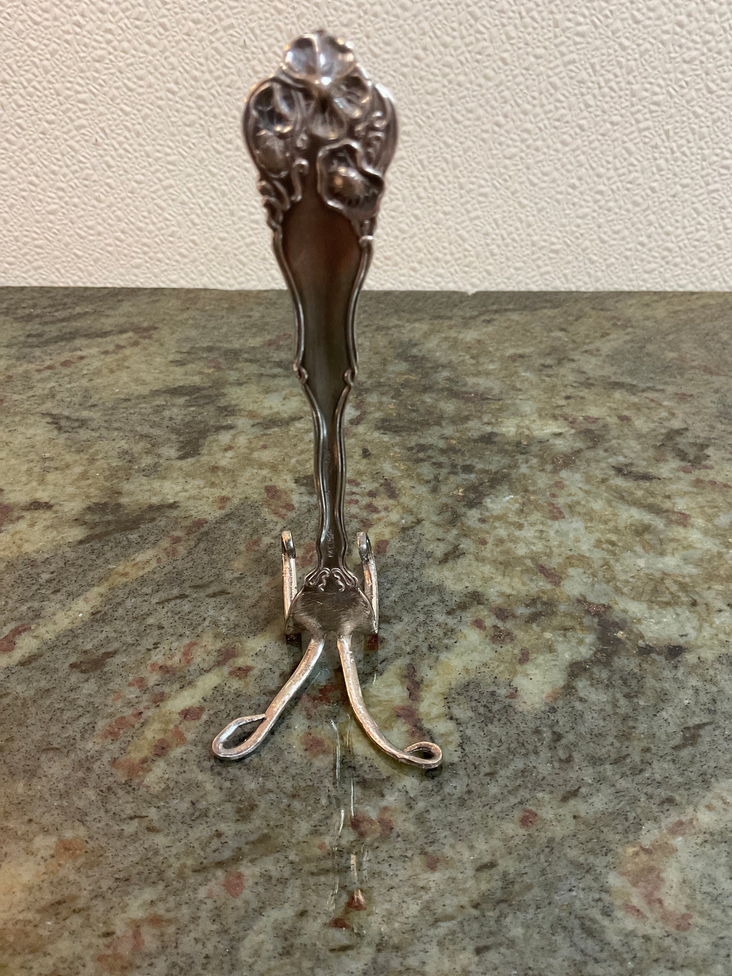 Handmade Silver Fork Recipe Holder