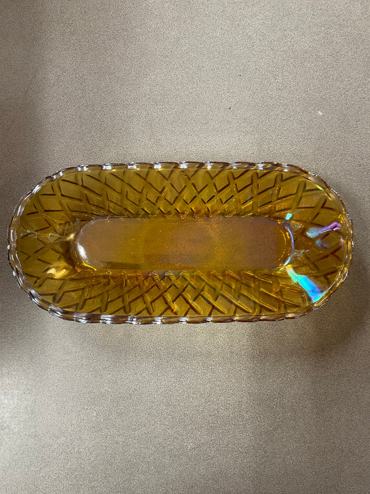 Celery Dish Carnival Glass Iridescence