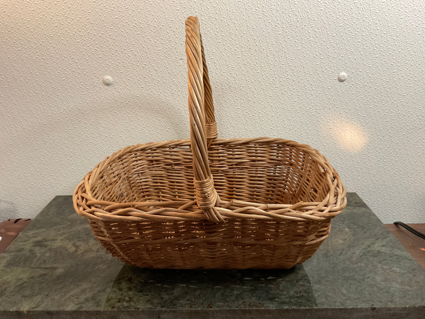 Wicker Open Basket with Handle