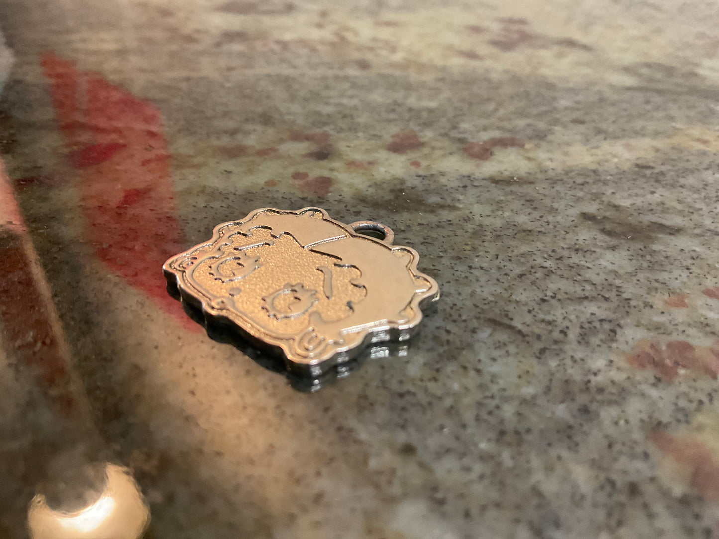 Silvertone Pendant Betty Boop Likeness