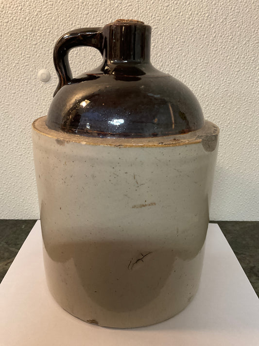 Vintage Brown Shoulder Stoneware Jug