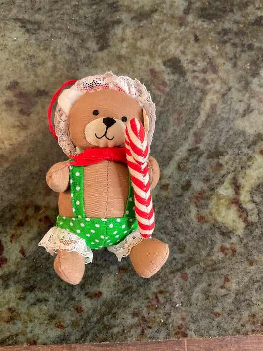 Vintage Christmas Bear Ornament