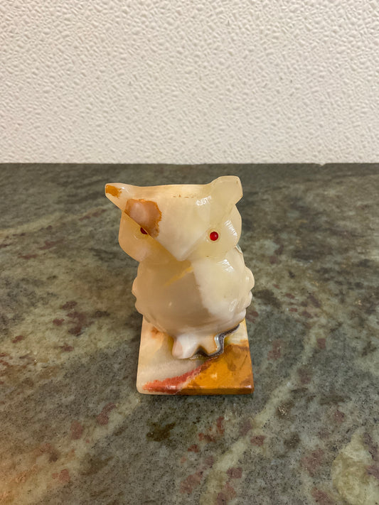 Vintage Hand Carved Stone Owl