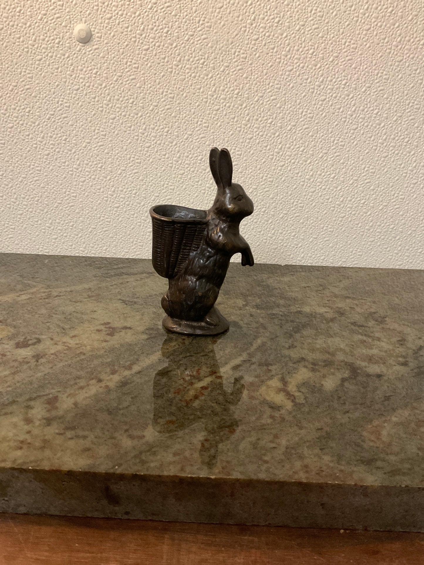 Brass Bunny Match Holder