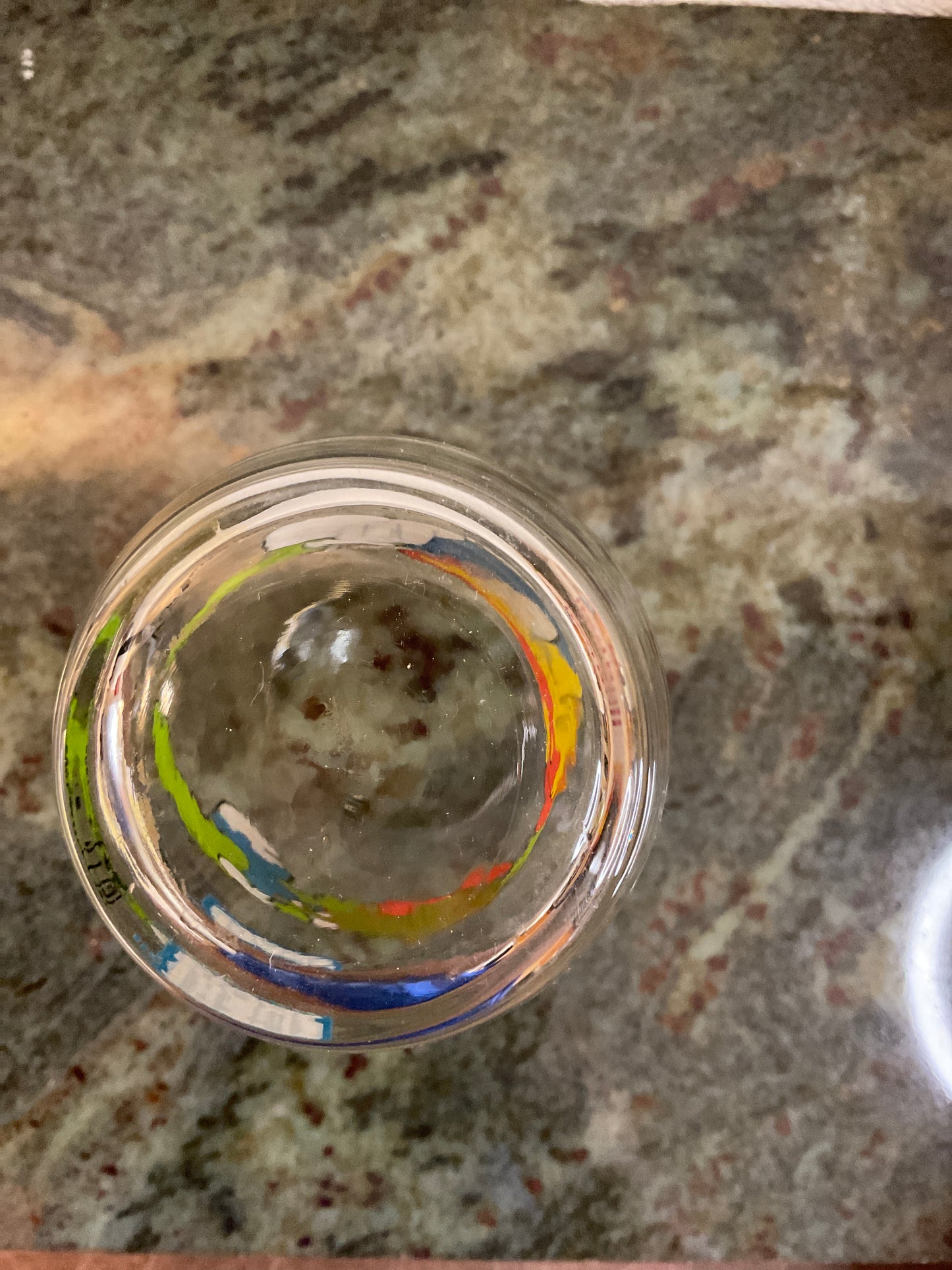 Vintage “ Lazy” Smurf Collectible Glass