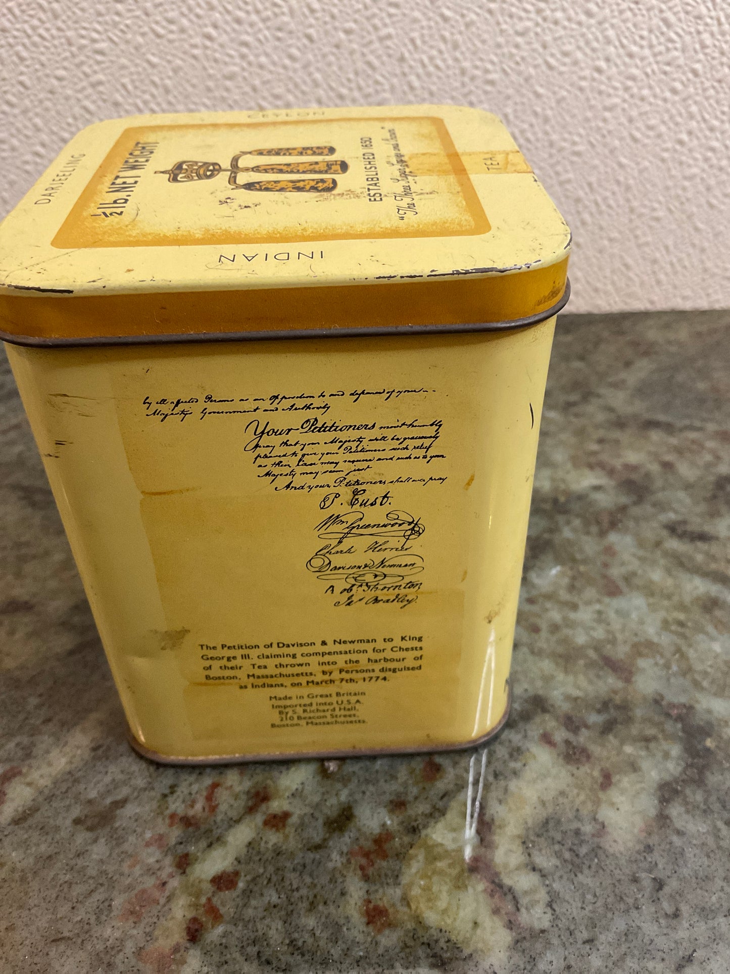 Boston Harbour Tea Tin