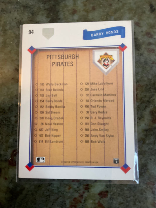 Barry Bonds Pittsburgh Pirates