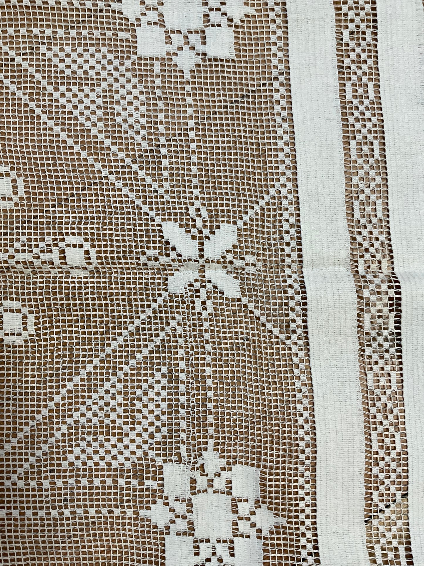 Vintage Lace Tablecloth 28” X 28”