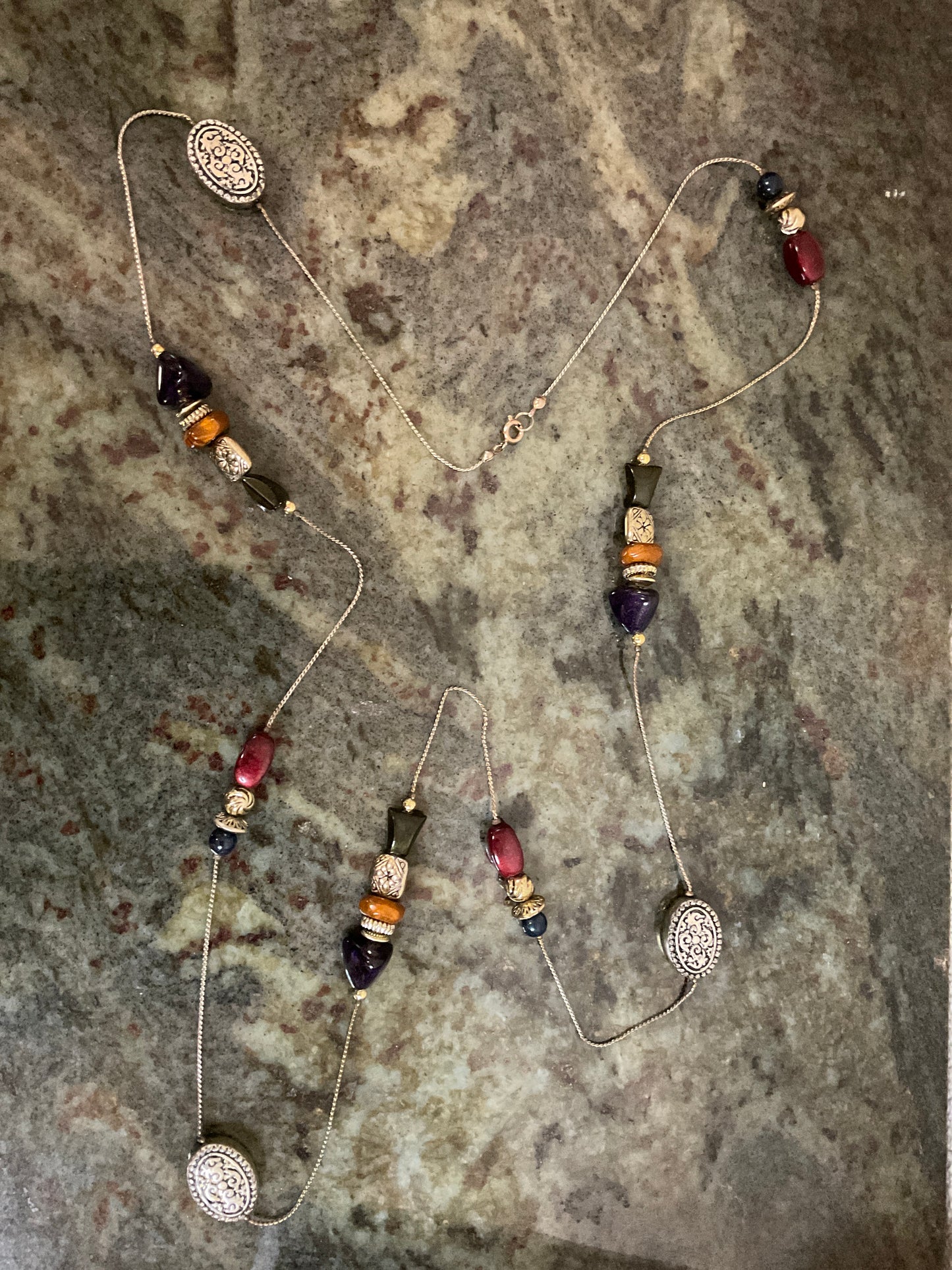 Long Link Necklace Vintage Style 24”