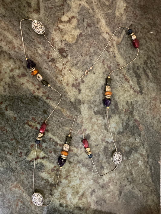 Long Link Necklace Vintage Style 24”