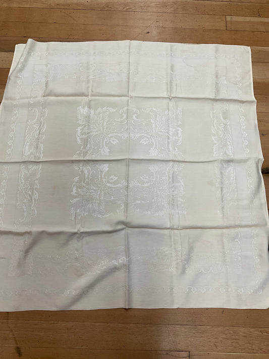 Vintage Linen Damask Table Cloth