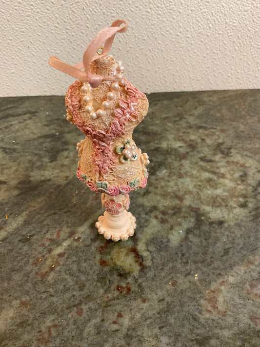 Dress Form with Pearl Necklace Ornament