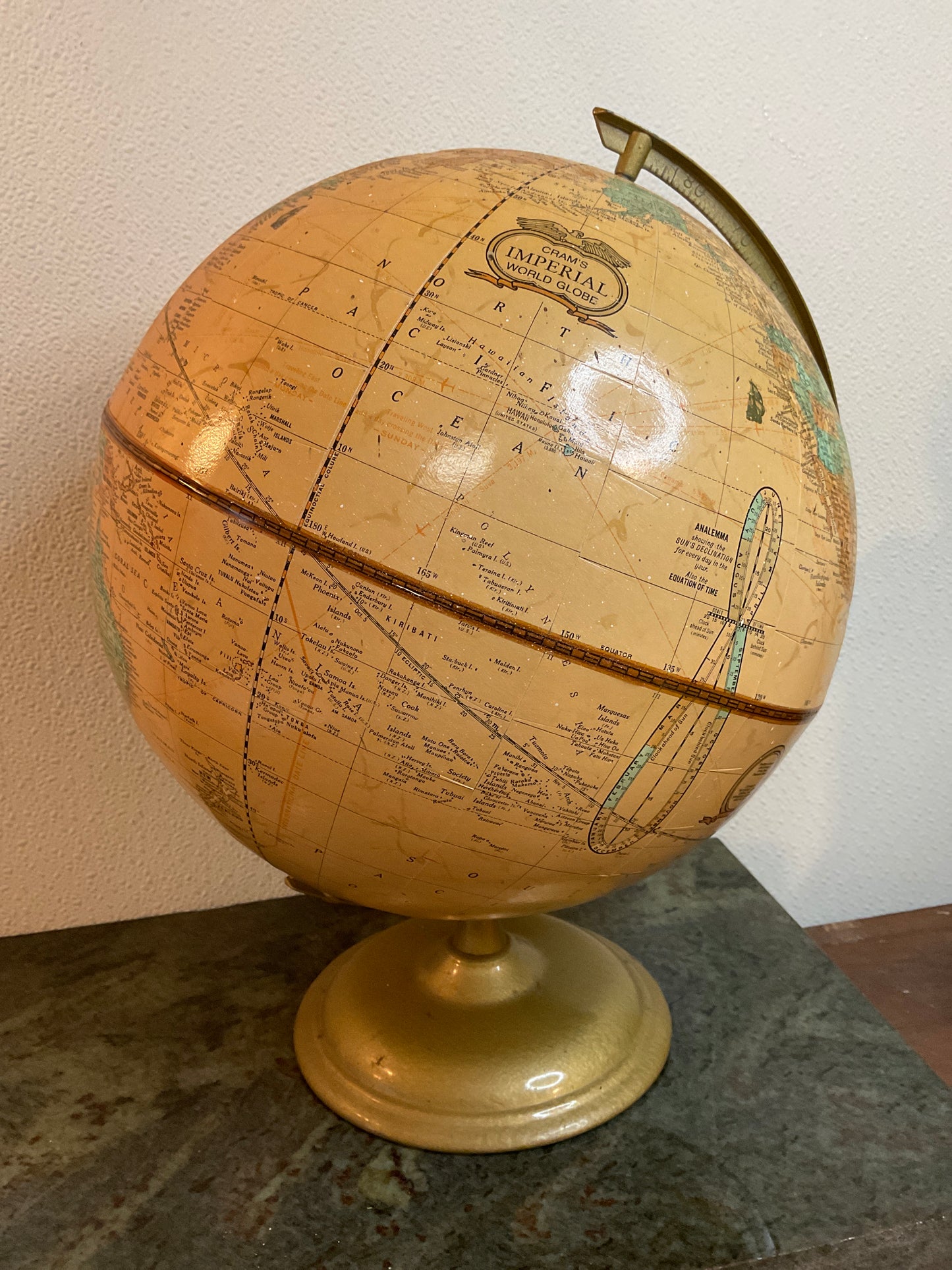 Vintage George F Cram World Globe