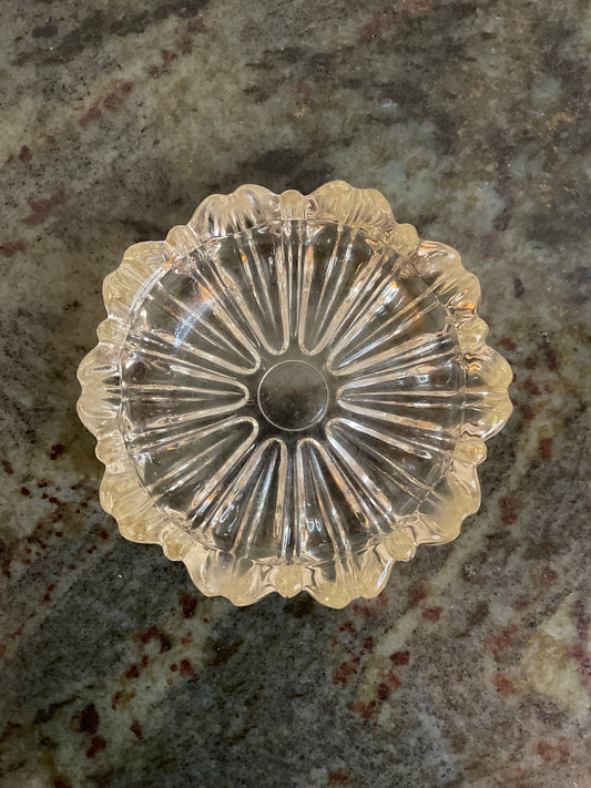 Vintage Hazel Atlas Clear Glass Ash Tray