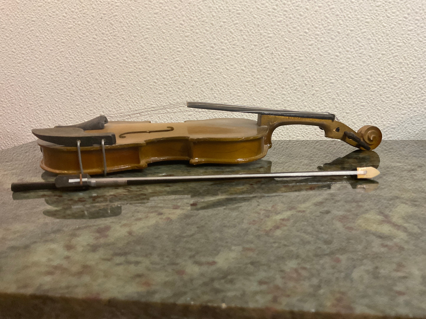 12” Wood Violin With Case & Bow